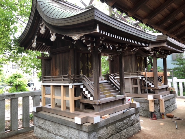 春日井神社祠土台入替工事施工後写真